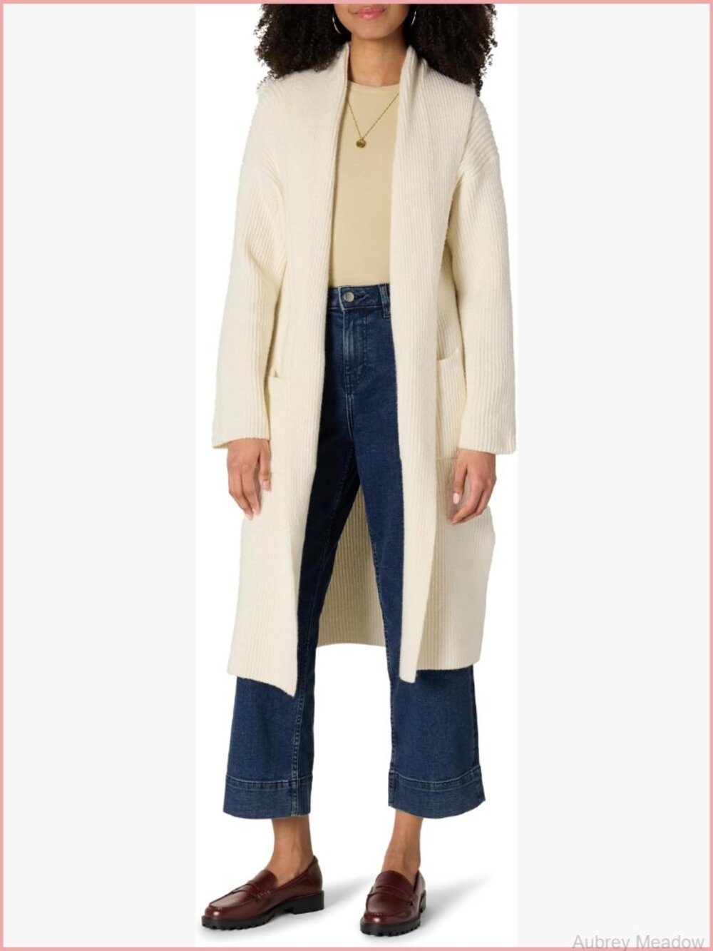 Women's Oversized Heavyweight Cotton Cardigan Long Duster Length Sweater